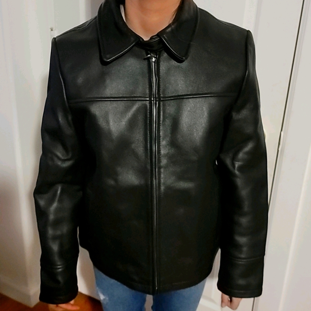 Leather coat
